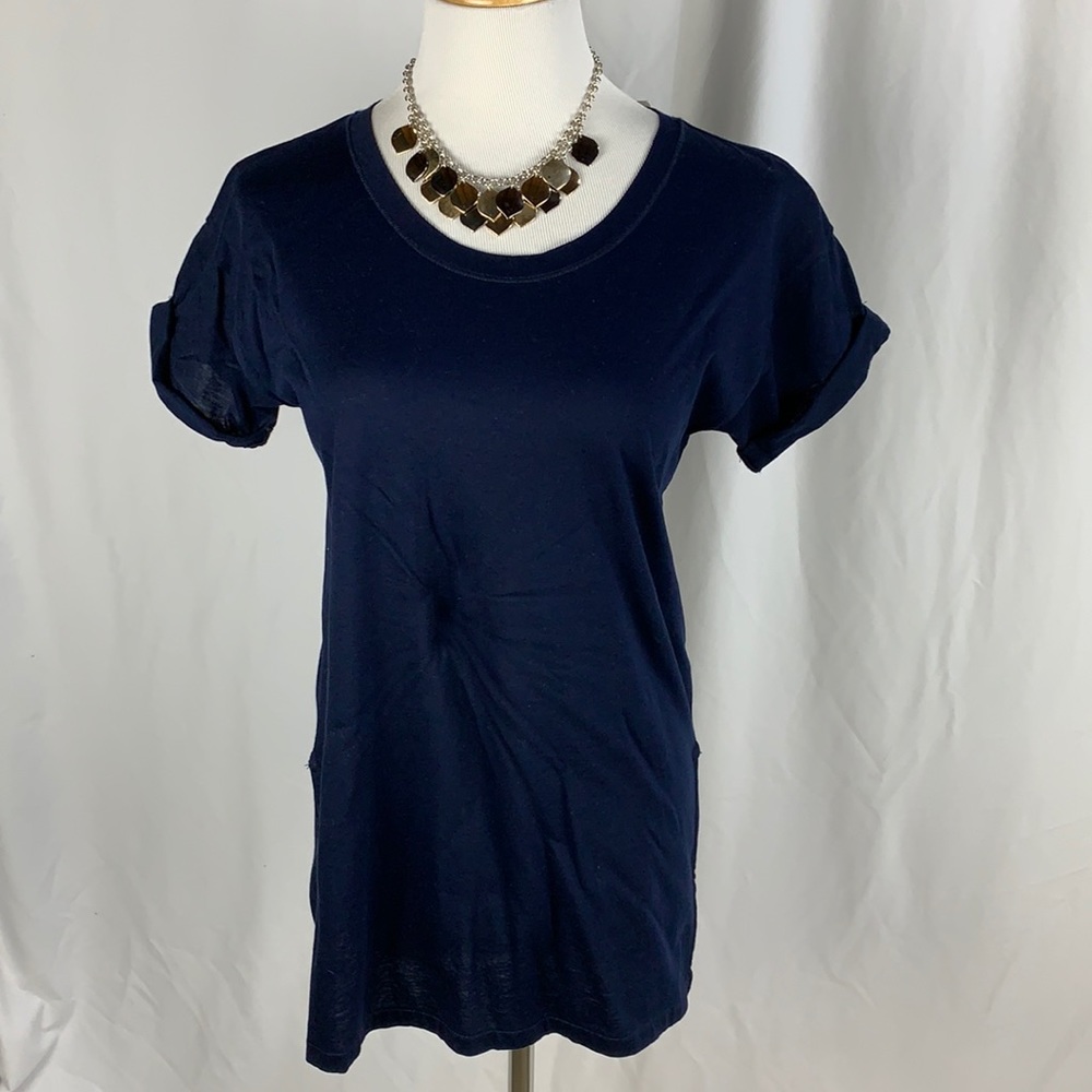 NWT J. Crew Factory Navy Cotton Short Cuffed Sleeve Tunic